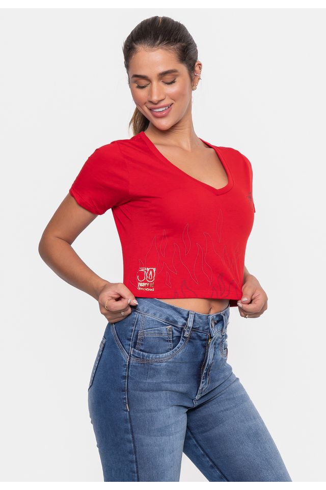 Camiseta Ecko Feminina Especial 30 Anos Vermelha