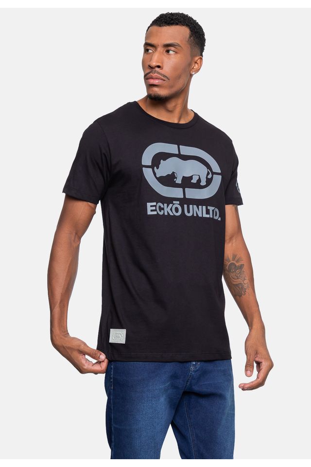 Camiseta Ecko Masculina Relevo Preta