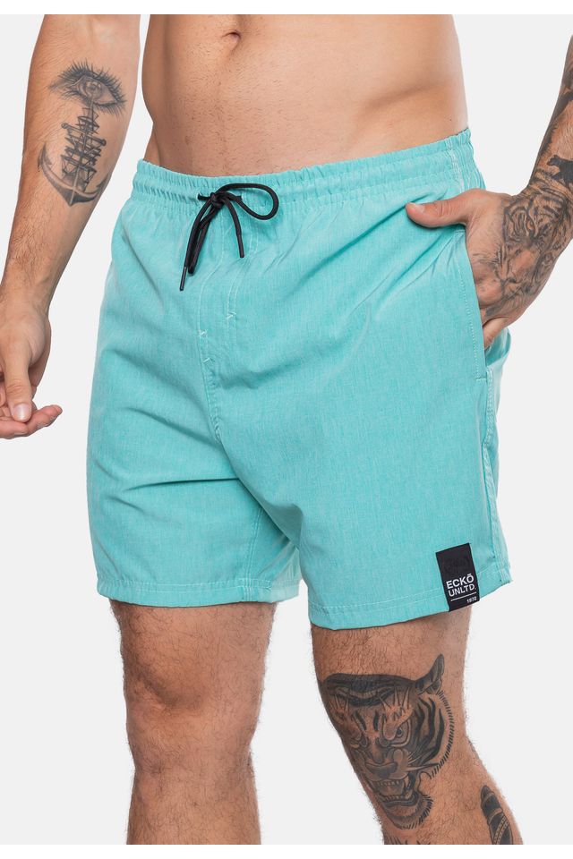 Shorts Ecko Fashion Basic Ticle Verde Tiffany Mescla