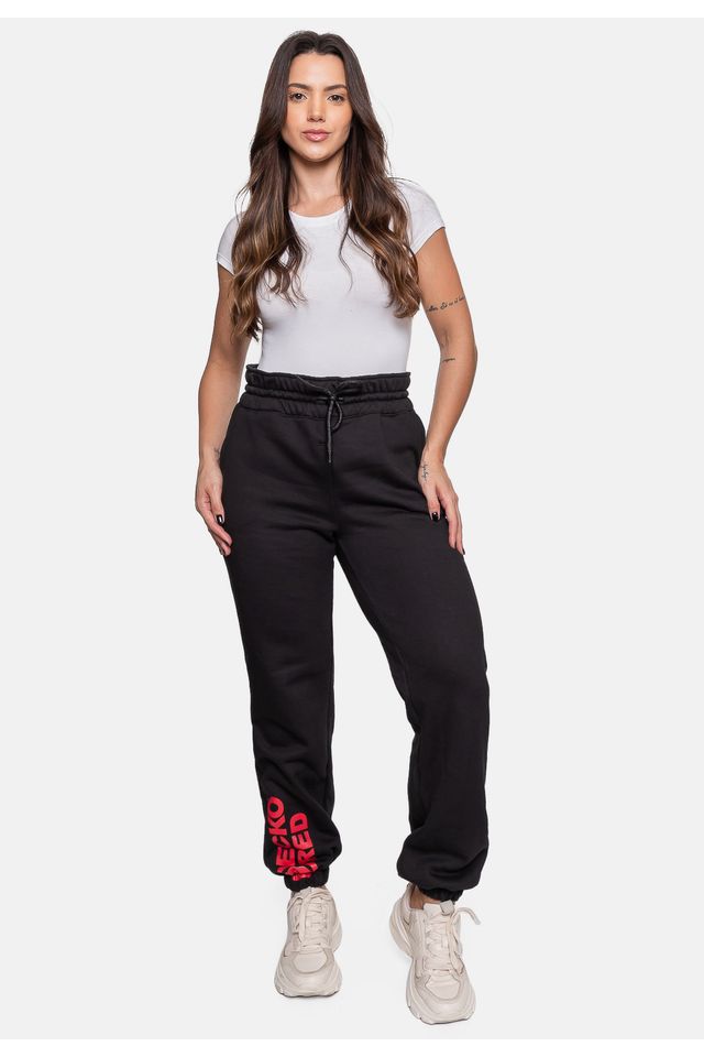 Calça Ecko Moletom Feminina Preta