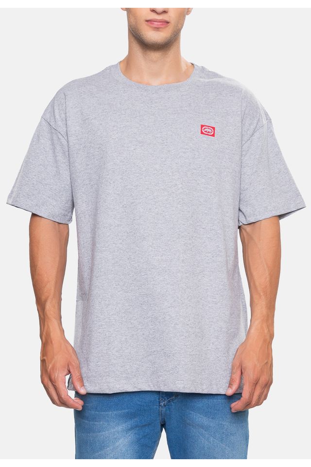 Camiseta Ecko Fashion Basic Oversized Cinza Mescla