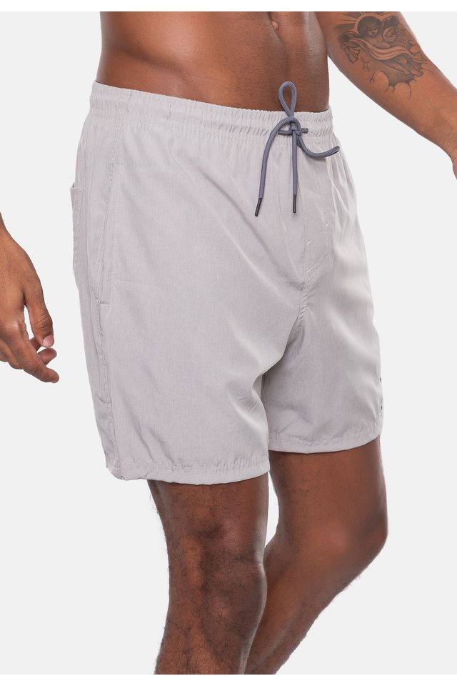 Shorts Ecko Elástico Cinza Mescla