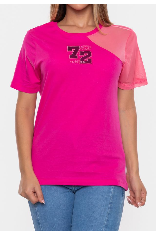 Camiseta Ecko Feminina Estampada Pink