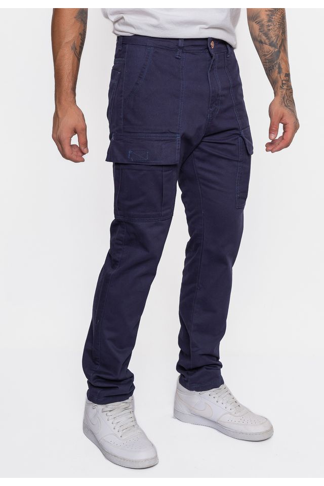 Calça Ecko Cargo Azul Marinho