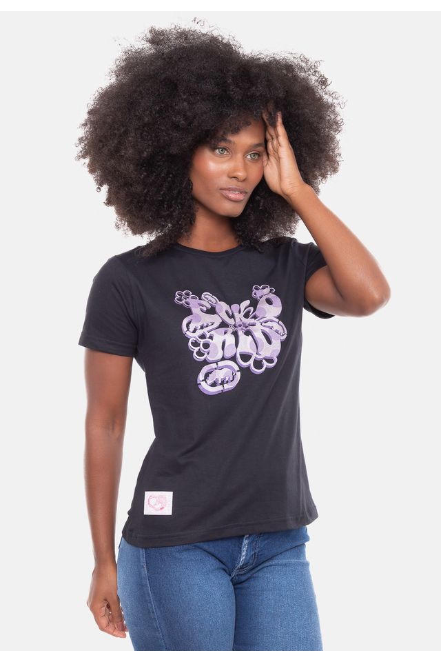 Camiseta Ecko Feminina Neo Preta