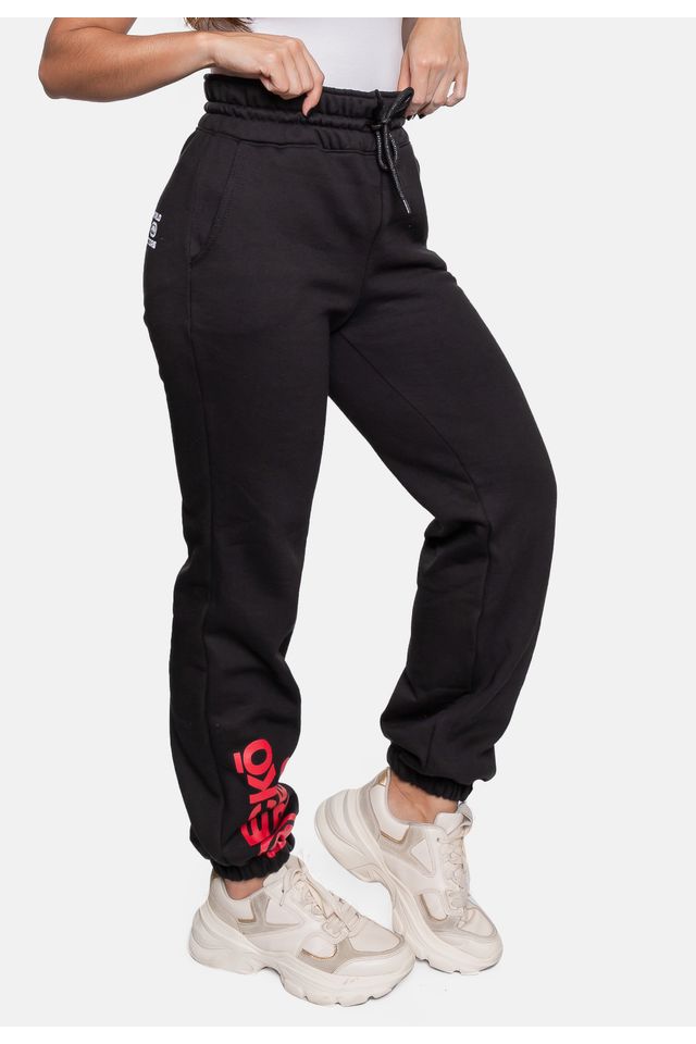 Calça Ecko Moletom Feminina Preta