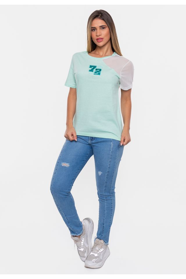 Camiseta Ecko Feminina Estampada Verde