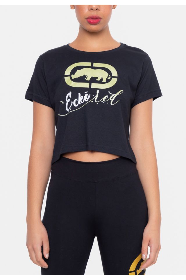 Camiseta Ecko Feminina Where Preta