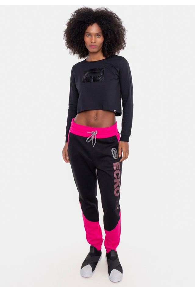 Calça Ecko Feminina Moletom Rosa