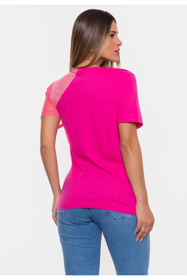 Camiseta Ecko Feminina Estampada Pink