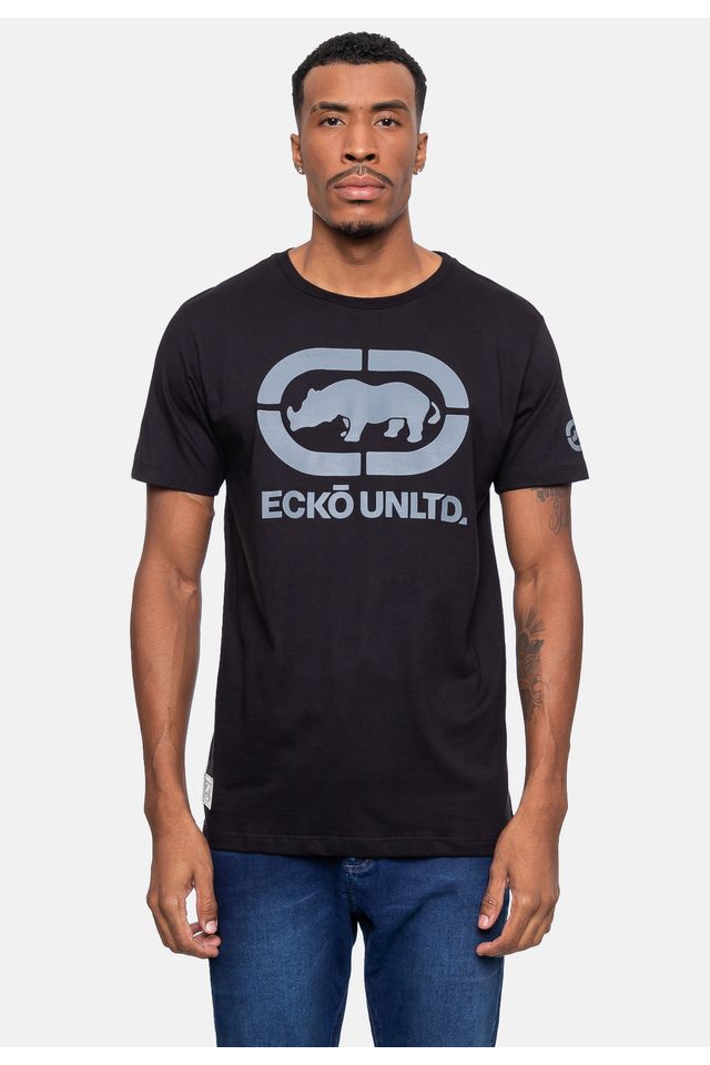 Camiseta Ecko Masculina Relevo Preta