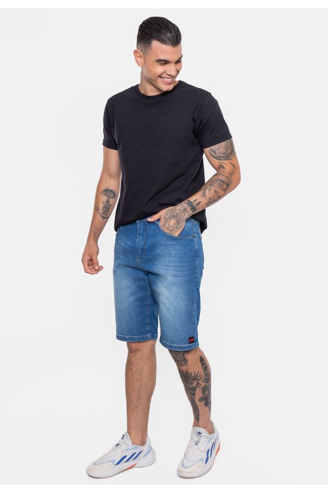 Bermuda Ecko Jeans Slim Azul