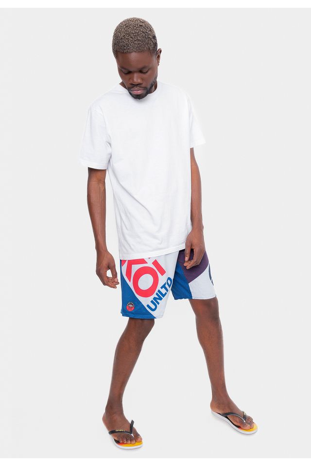 Boardshort Ecko Streets Azul Marinho e Vermelho