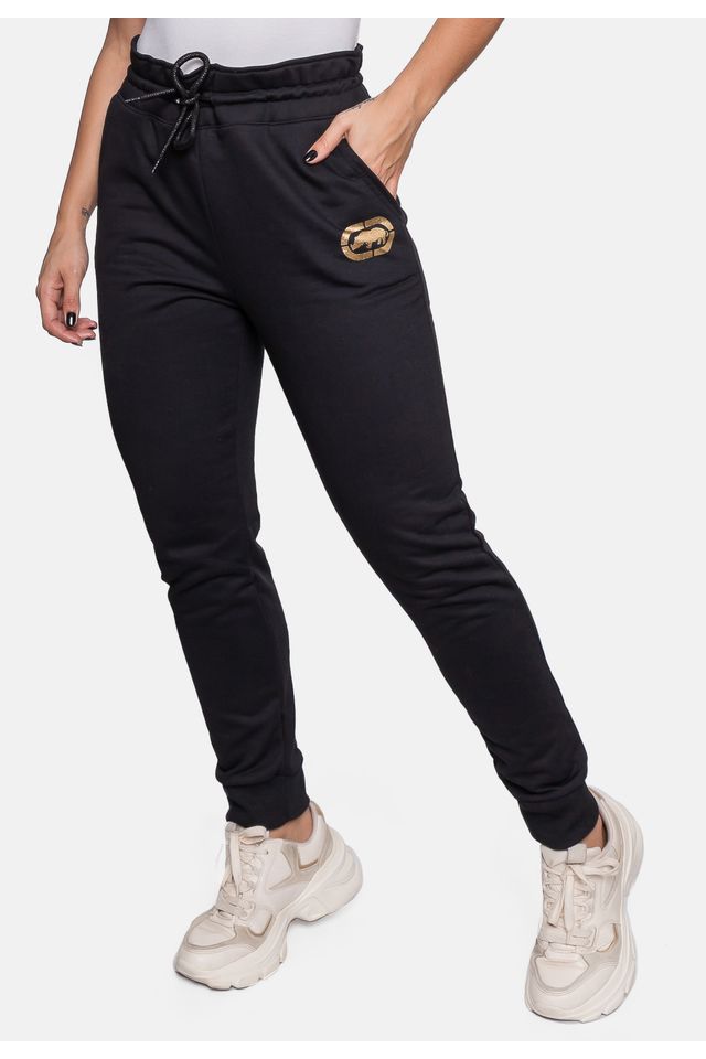 Calça Ecko Moletom Feminino Foil Preta