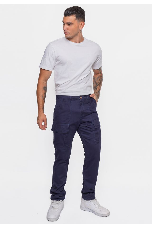 Calça Ecko Cargo Azul Marinho