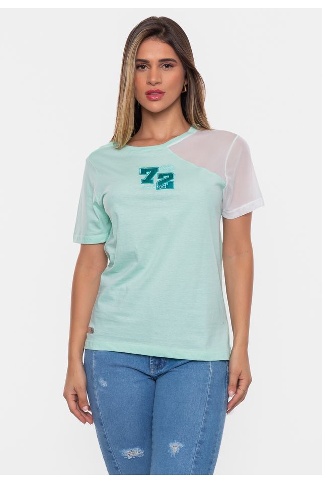 Camiseta Ecko Feminina Estampada Verde