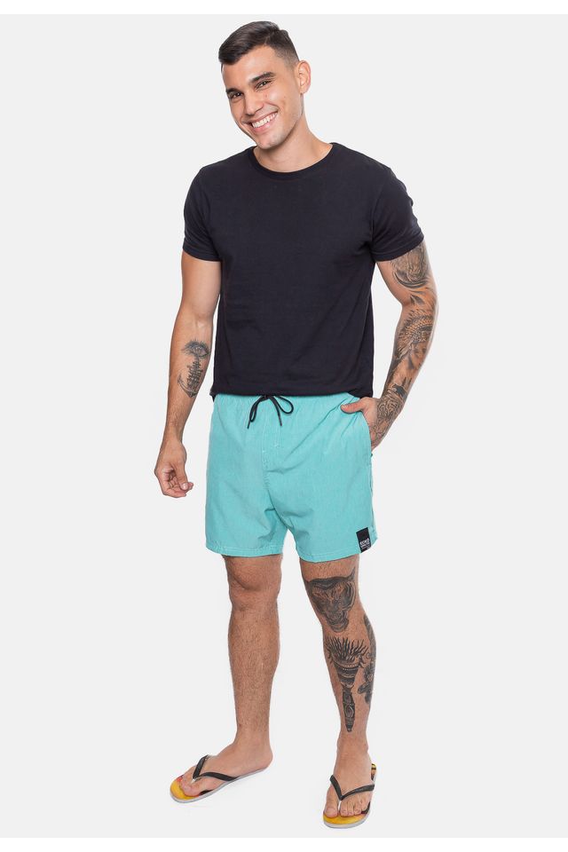 Shorts Ecko Fashion Basic Ticle Verde Tiffany Mescla