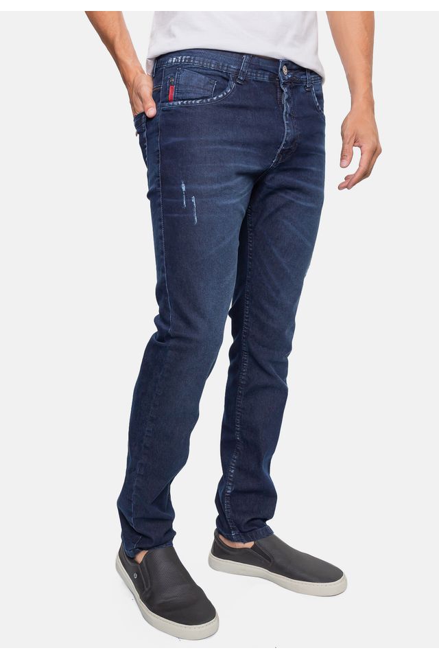 Calça Ecko Jeans Slim Masculina Azul Escuro