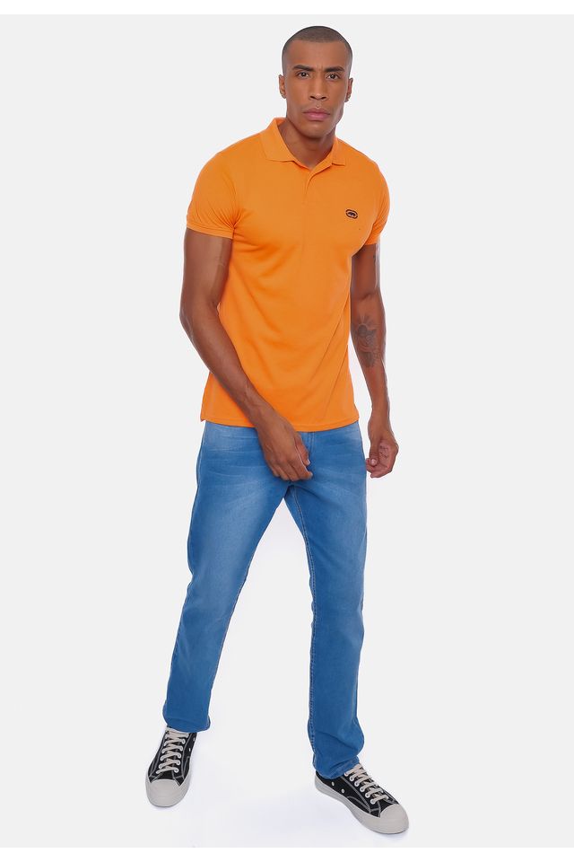 Camisa Polo Ecko Piquet Laranja