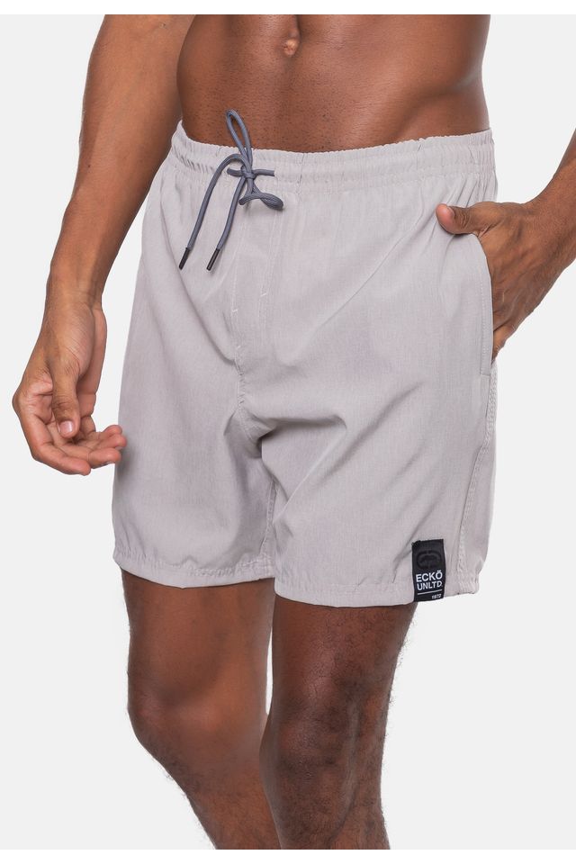 Shorts Ecko Elástico Cinza Mescla