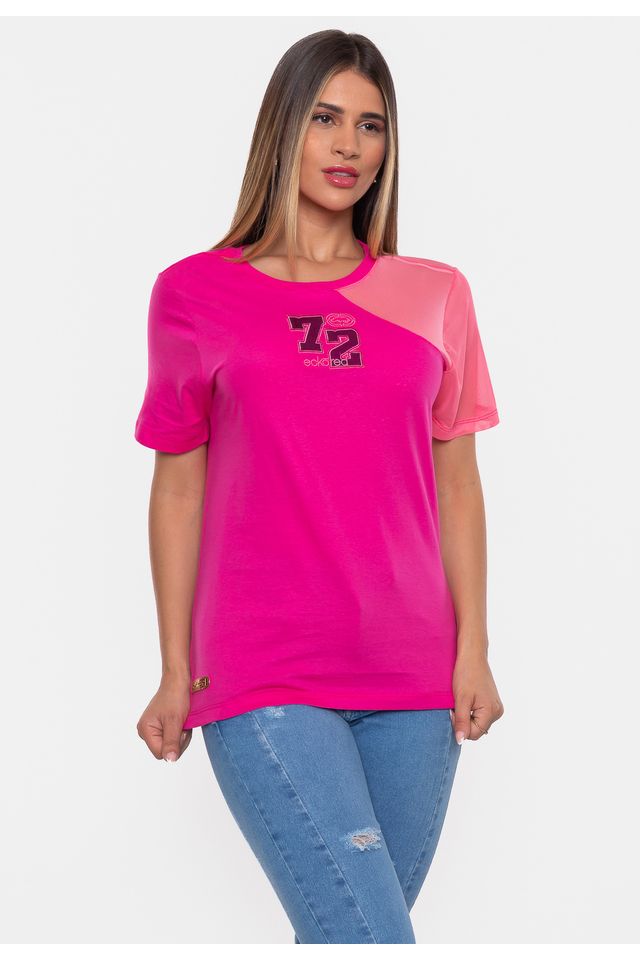 Camiseta Ecko Feminina Estampada Pink