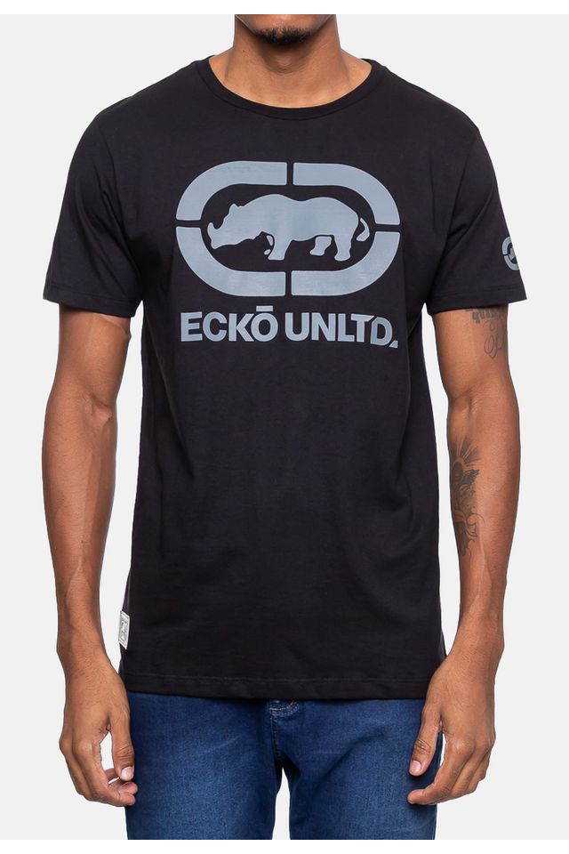 Camiseta Ecko Masculina Relevo Preta