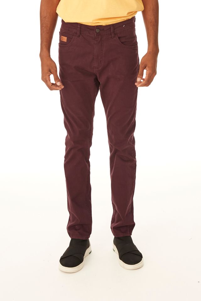 Calça Ecko Color Slim Vinho