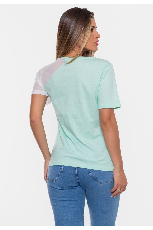 Camiseta Ecko Feminina Estampada Verde