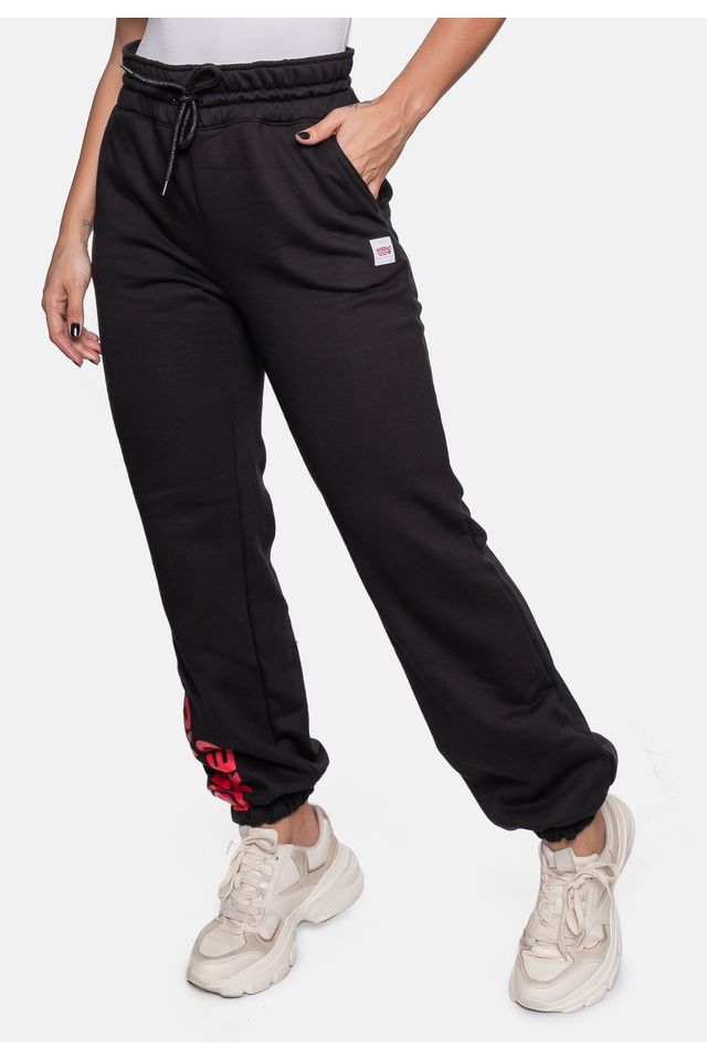 Calça Ecko Moletom Feminina Preta