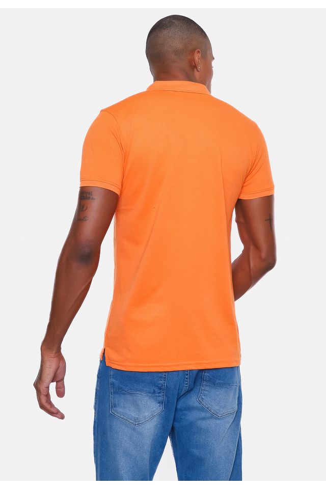 Camisa Polo Ecko Piquet Laranja