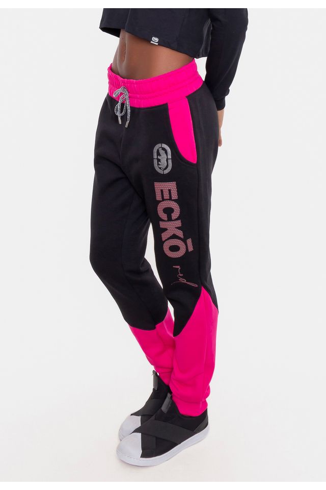 Calça Ecko Feminina Moletom Rosa