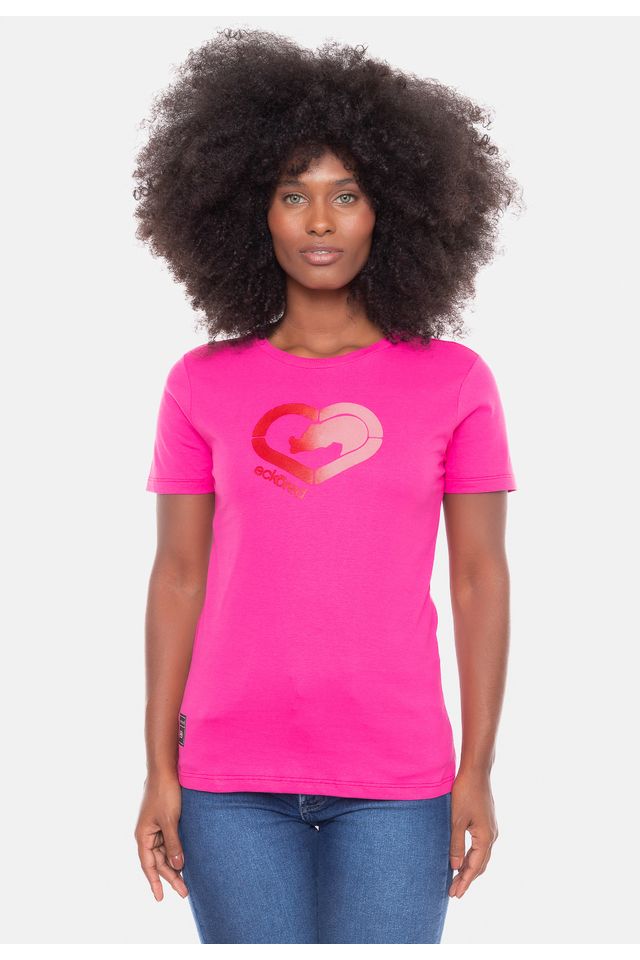 Camiseta Ecko Feminina Especial Heart Pink