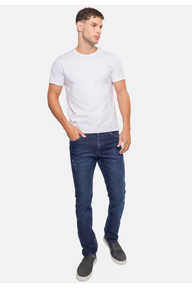 Calça Ecko Jeans Slim Masculina Azul Escuro