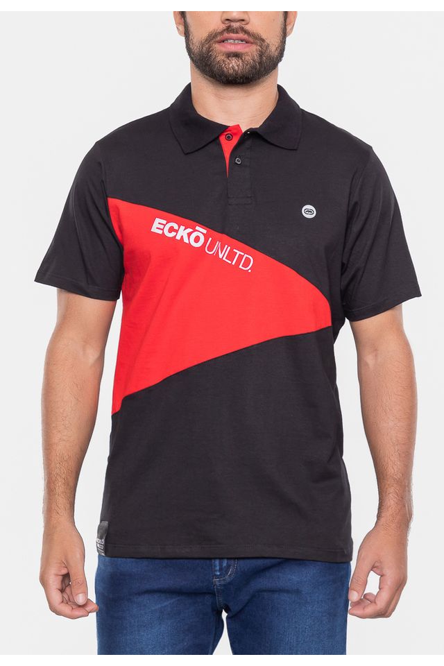 Camisa Polo Ecko Especial Preta