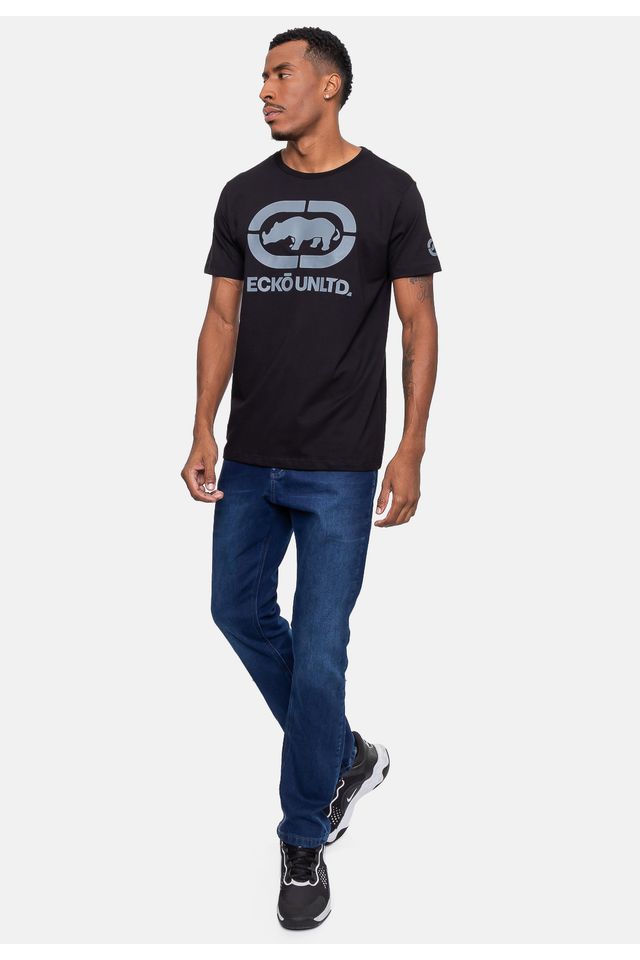 Camiseta Ecko Masculina Relevo Preta